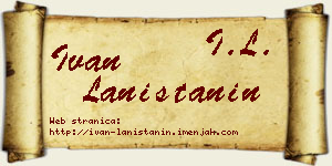 Ivan Laništanin vizit kartica